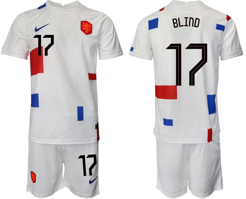 Men 2022 World Cup National Team Netherlands away white 17 Soccer Jersey